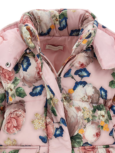 Baroque Rose Padded Jacket by Monnalisa