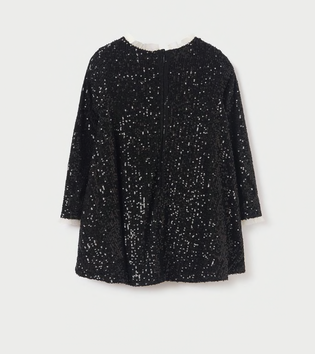 Girls' Sequin Black Dress With a Bow  MINI ME AND MAMA
