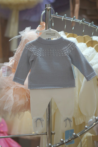 BABY BOY 2-TONE  KNITTED 2-PIECE SET