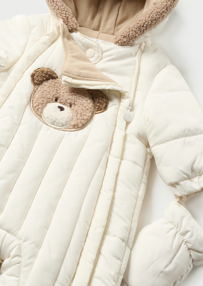 Ivory Fleece Pram Baby Suit