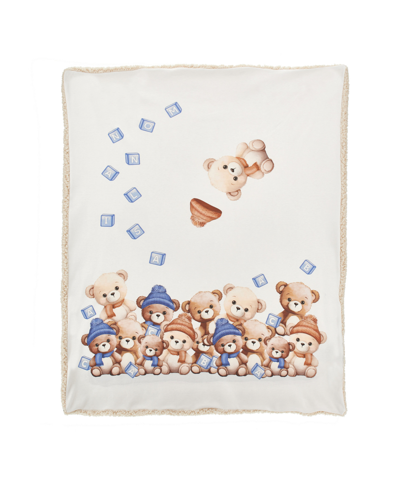 Plush bear blanket by Monnalisa