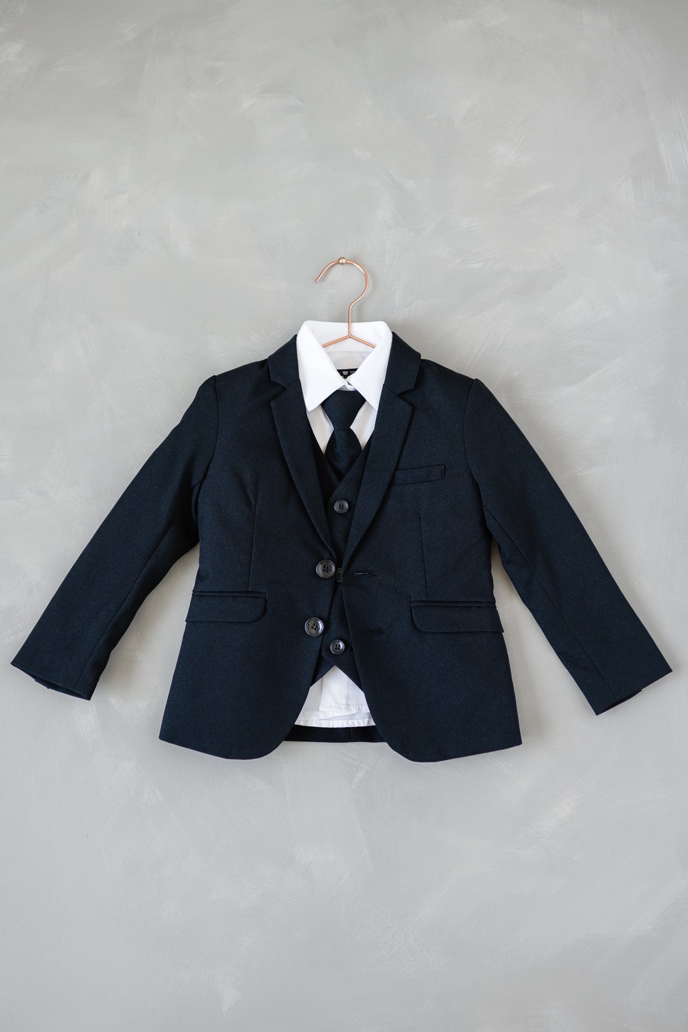 Boys Suit 5-Piece Set in Navy Blue Color