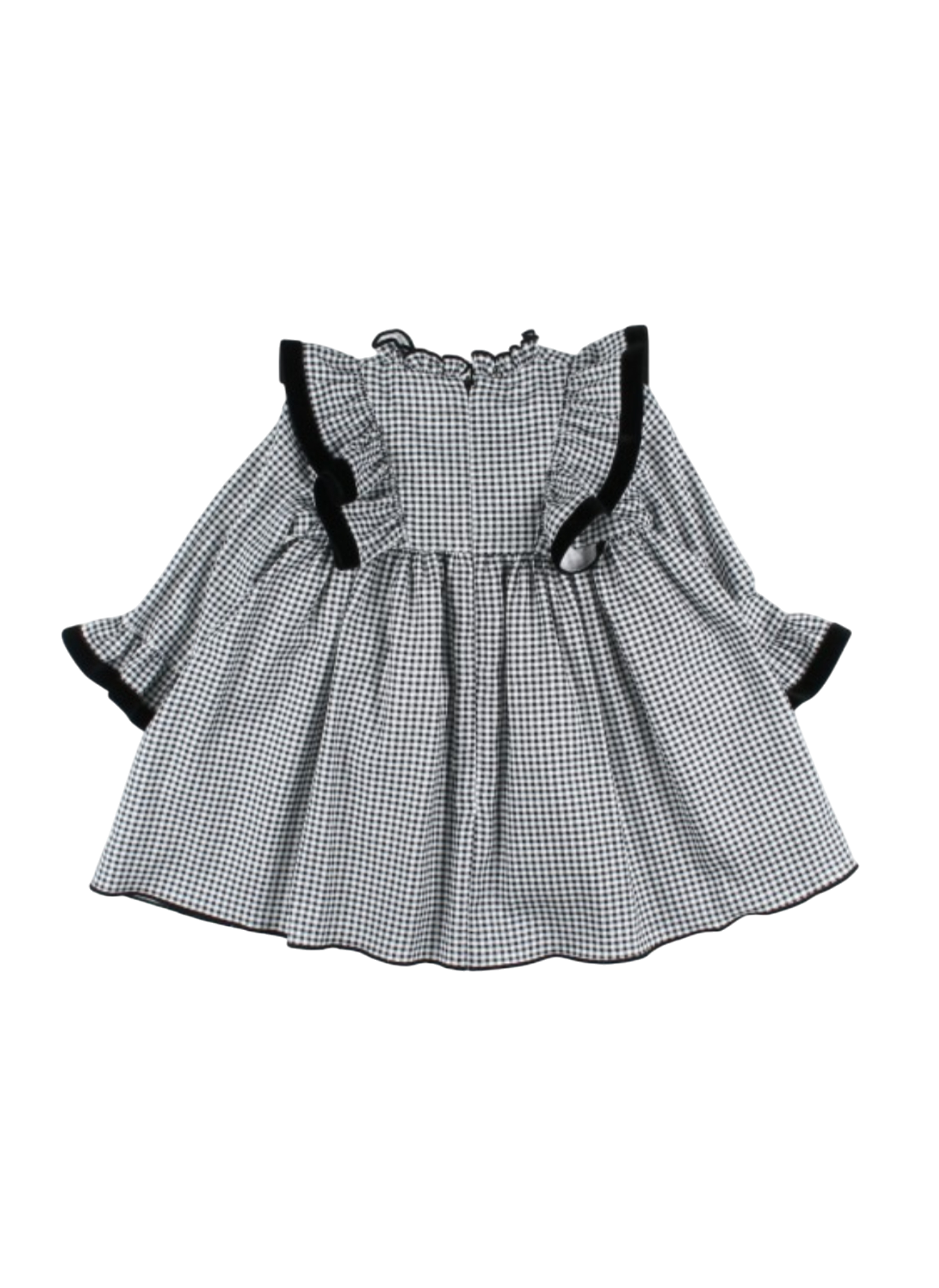 Classic Houndstooth Ruffle Dress