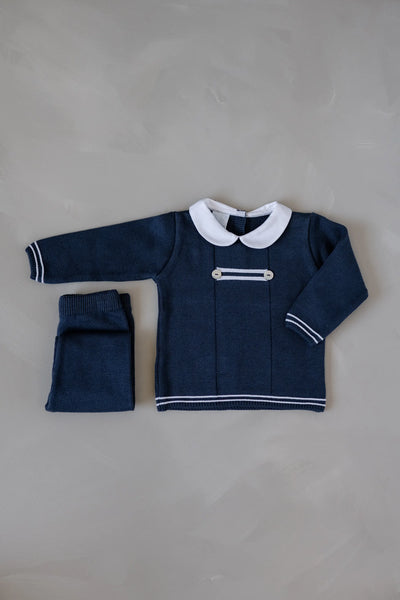 Knitted Sweater and Pants Navy