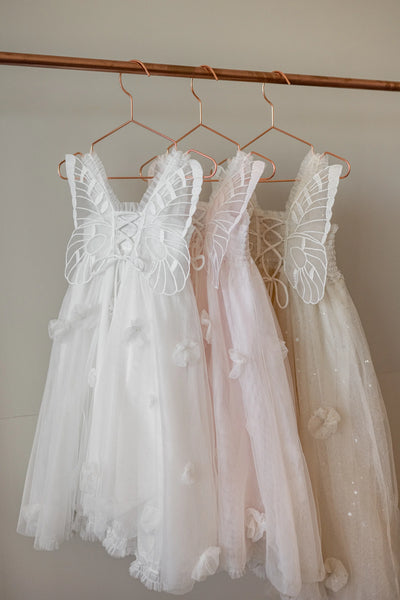 Butterfly Beige Dress