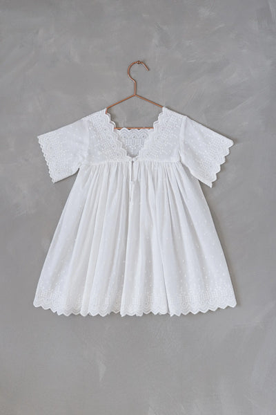 White Dress with Embroidery