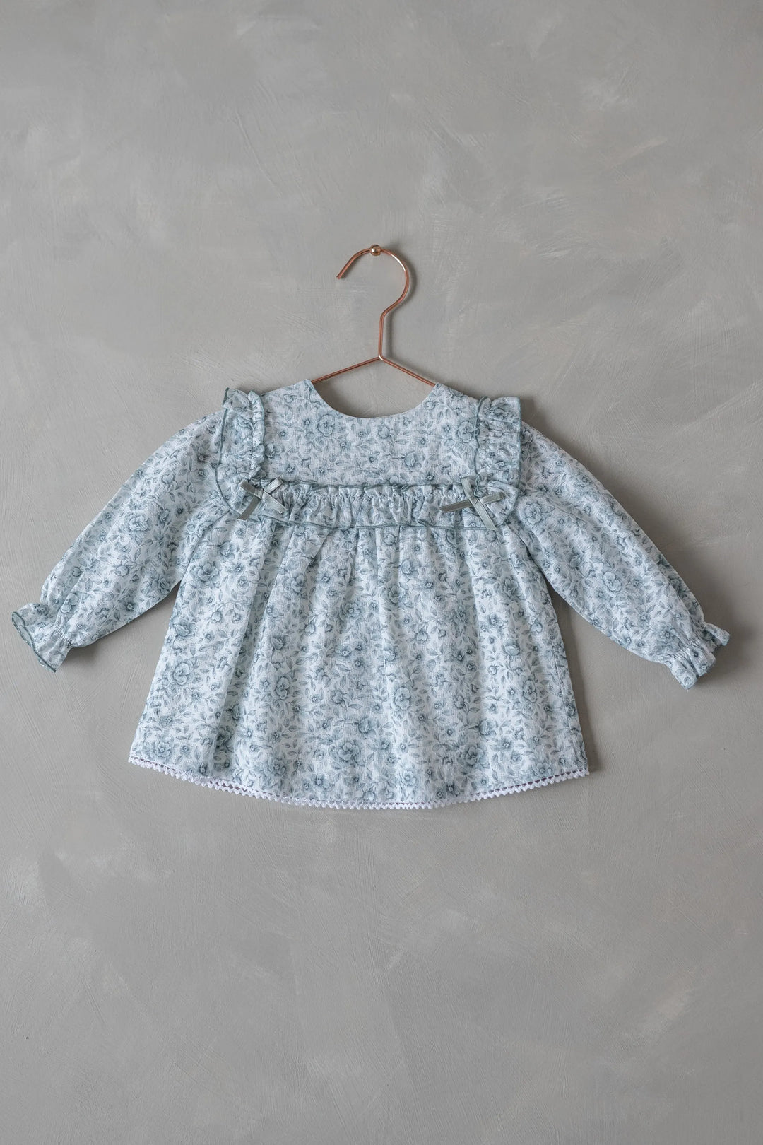 open lace back dress Baby Girls Olive Green Dress