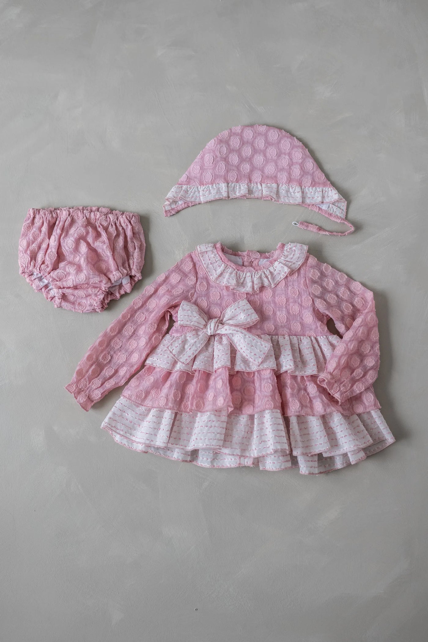 Ruffle Dress with Bloomers and Hat