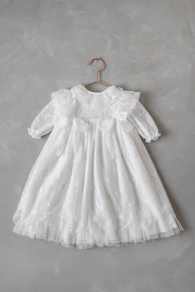 White Lace Christening Dress