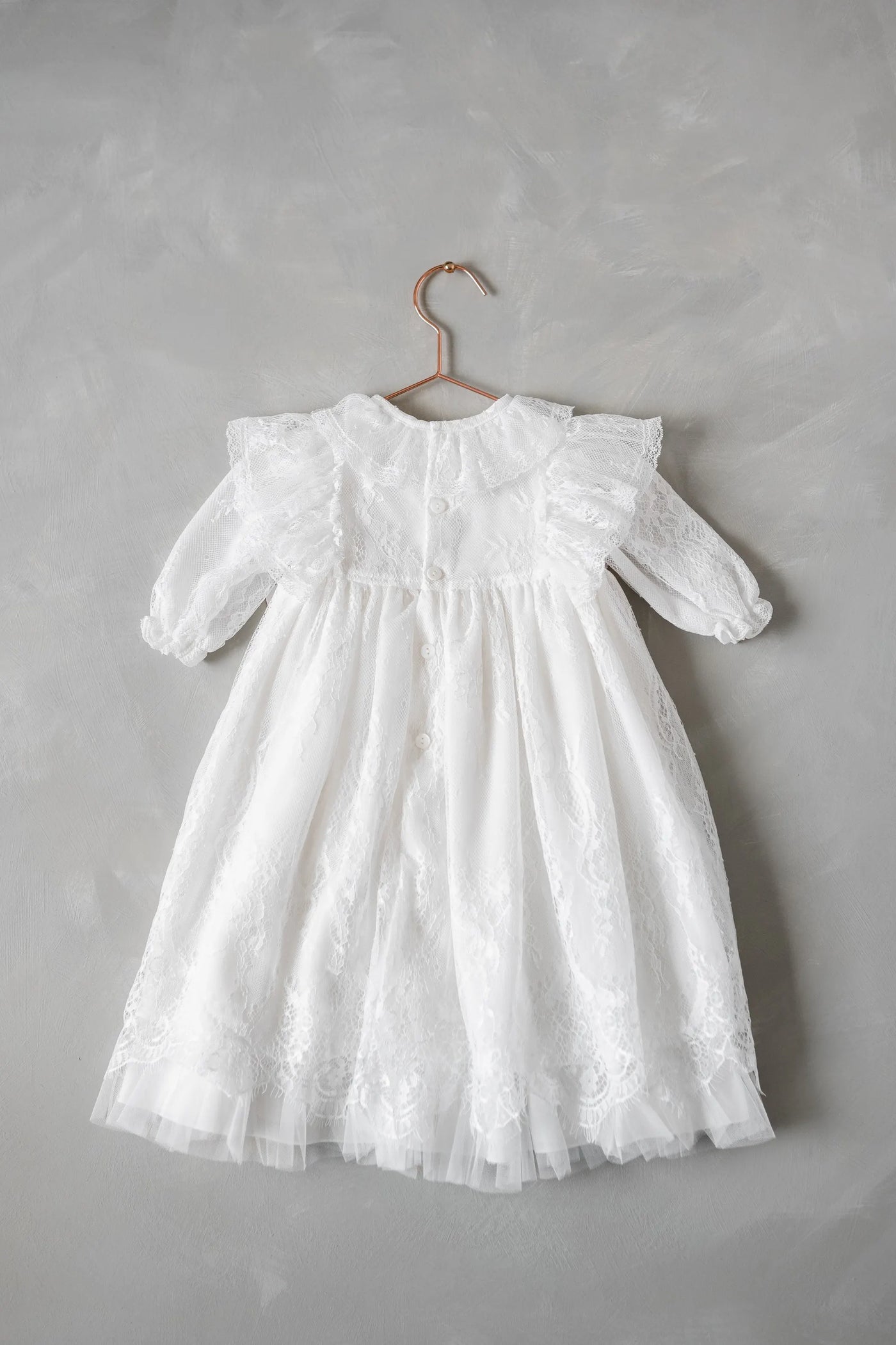 White Lace Christening Dress