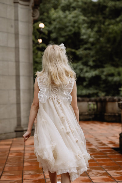 Butterfly Beige Dress