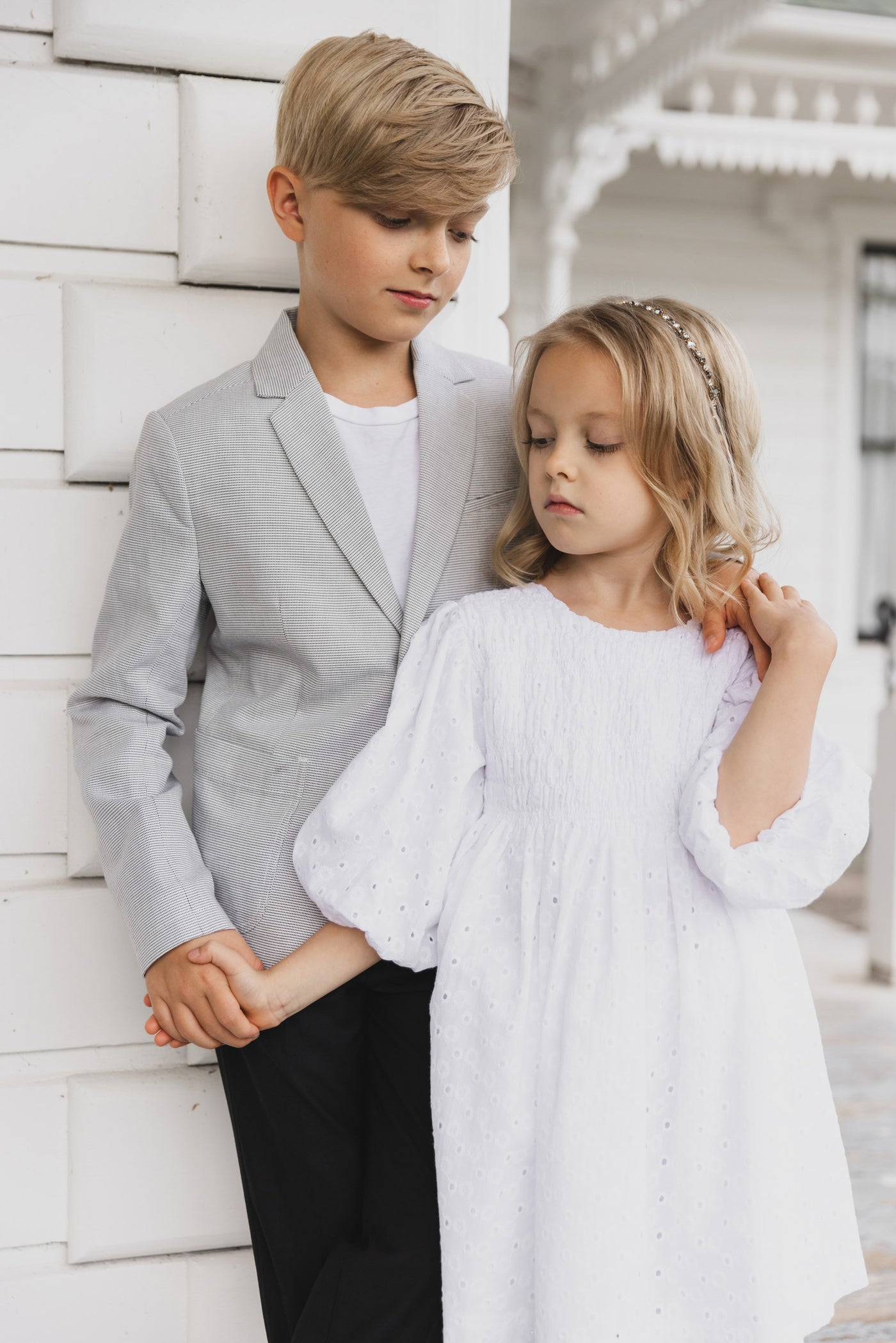 Delicate Off-White Daisy Smocked Dress