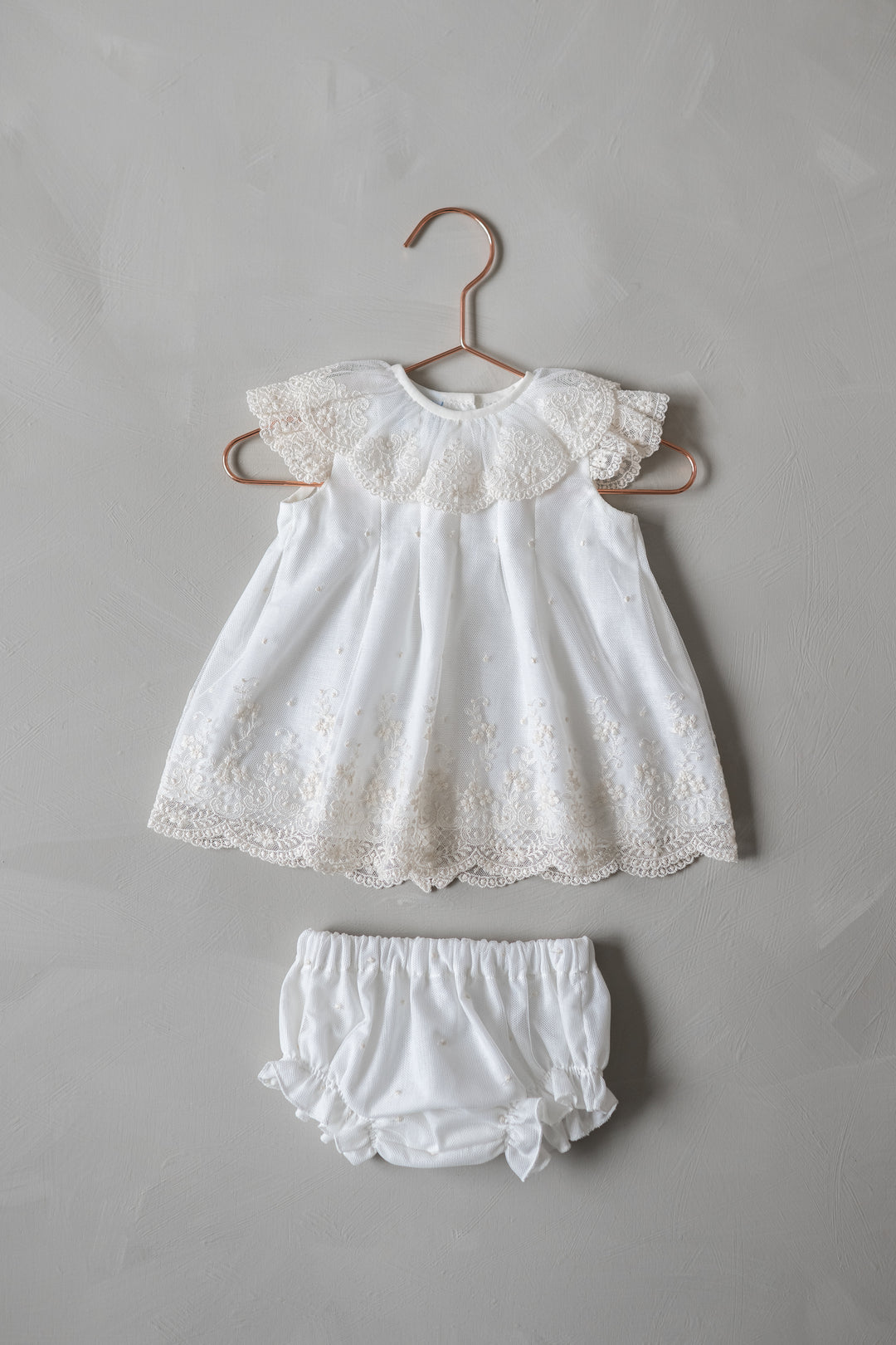 Royal Ivory Lace Blossom: European Elegance Baby Girls' Dress 2-pice S –  MINI ME AND MAMA