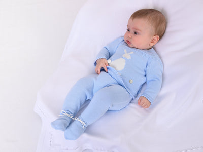 Baby Light Blue Knitted 2-Piece set