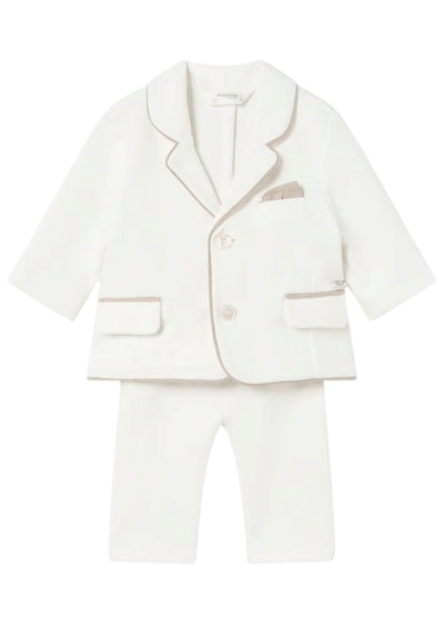 Newborn Boys Ivory Suit Set