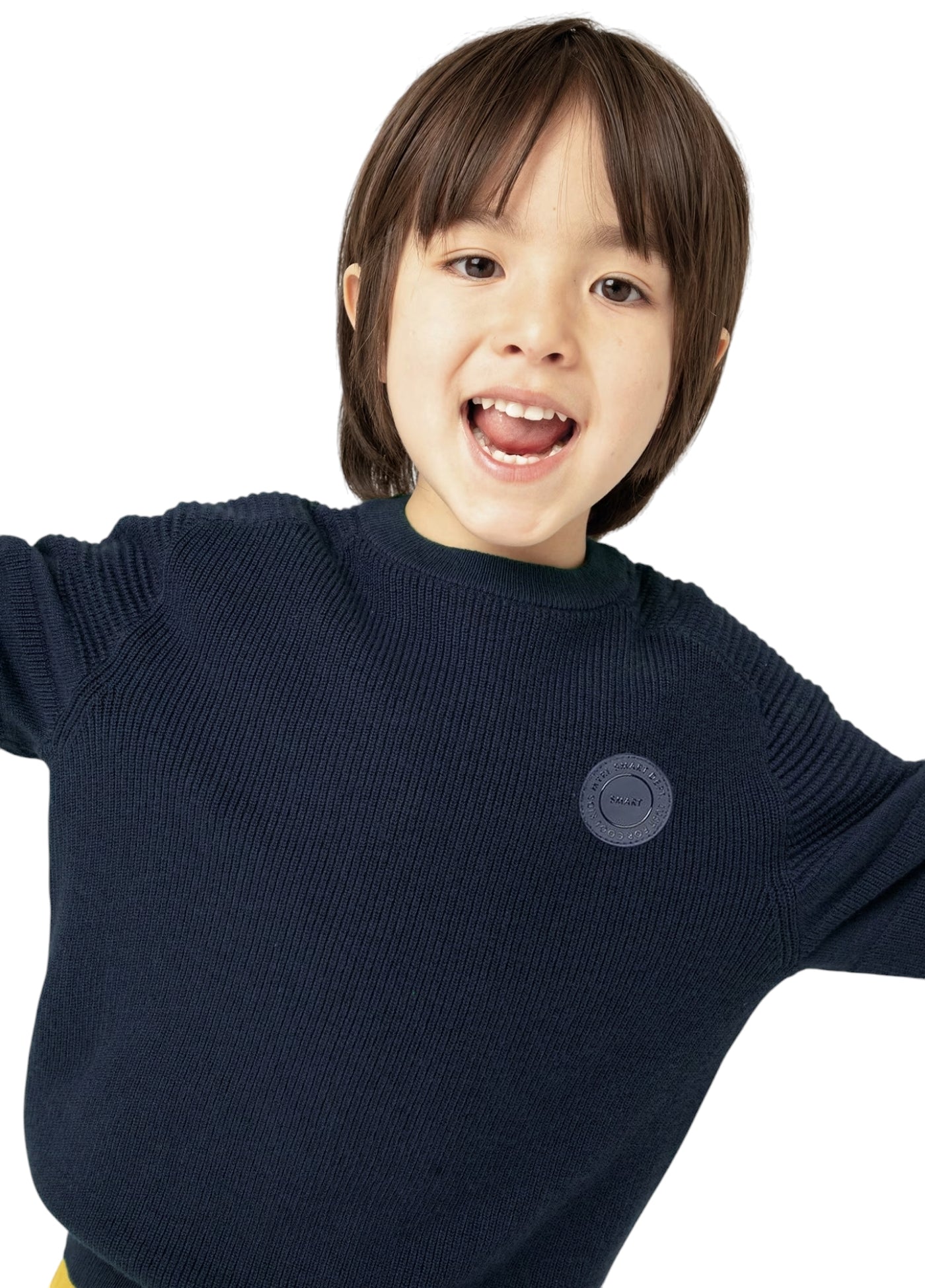 Cozy Comfort Boys' Long-Sleeve Navy Blue Sweater