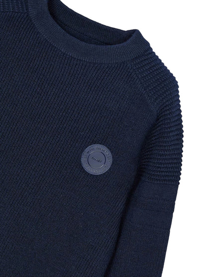 Cozy Comfort Boys' Long-Sleeve Navy Blue Sweater