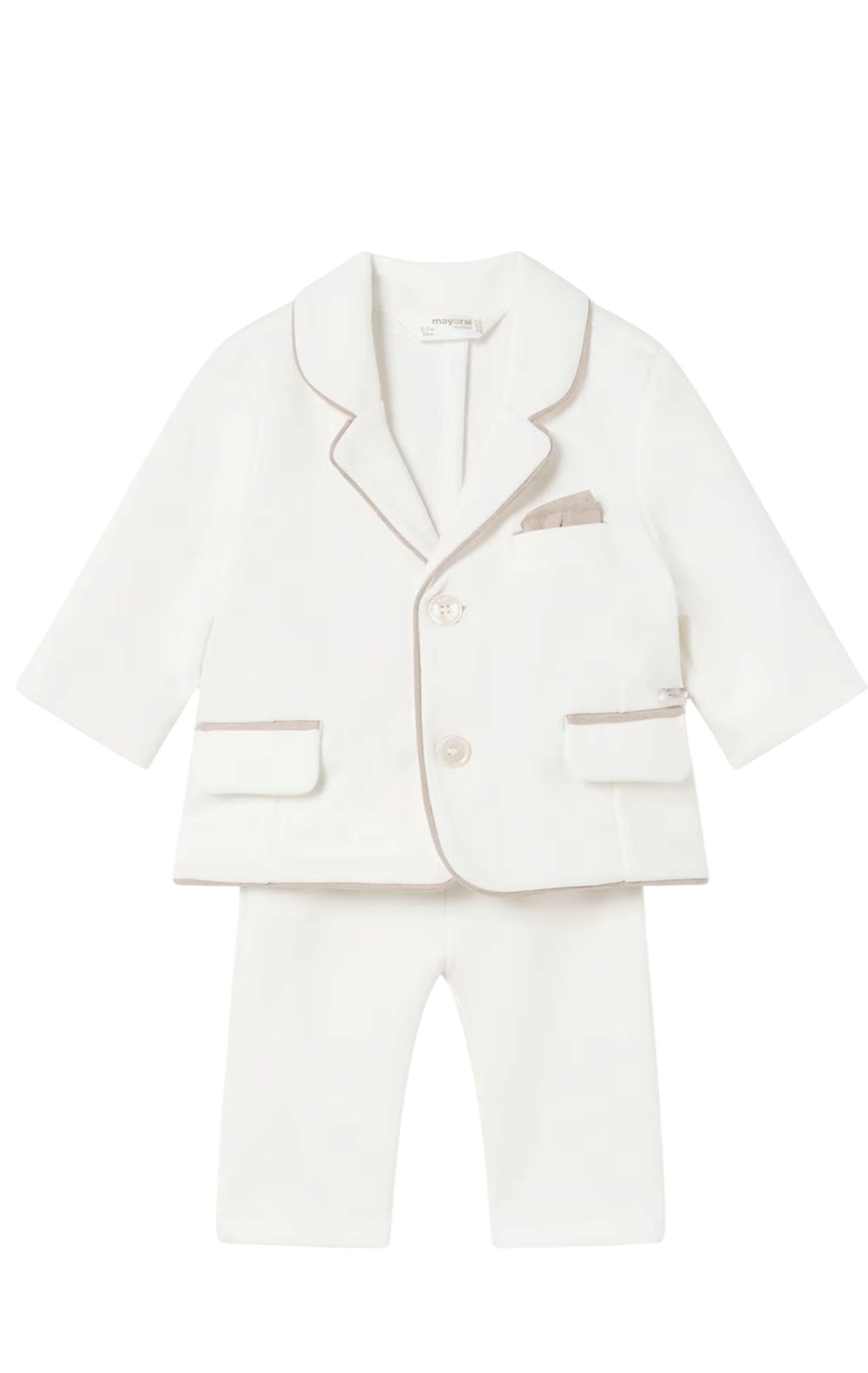 Newborn Boys 2-Piece Ivory Suit Set by Mayoral