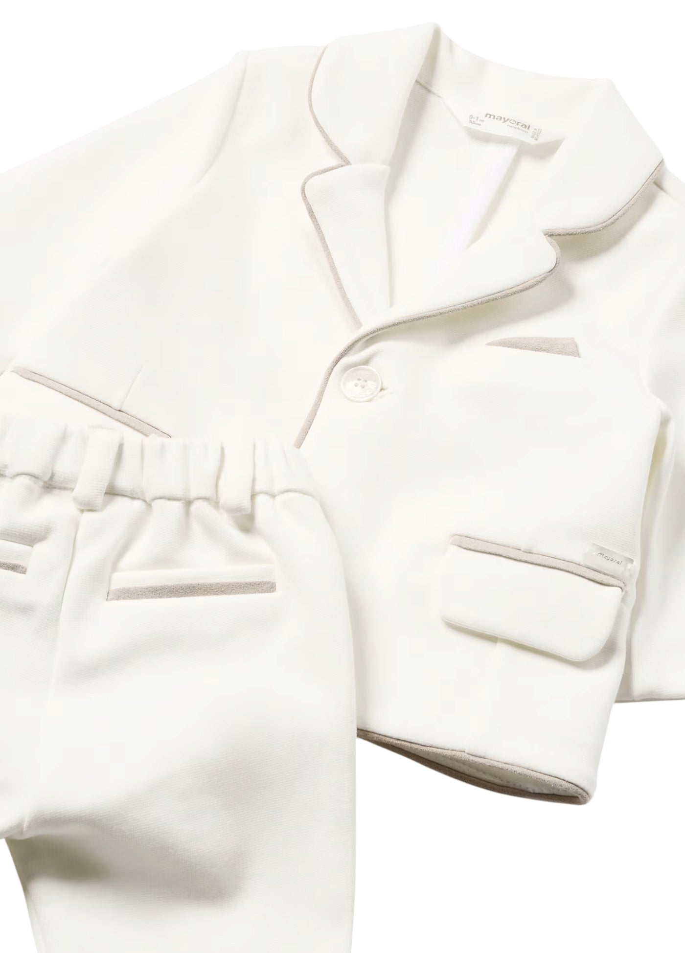 Newborn Boys 2-Piece Ivory Suit Set by Mayoral