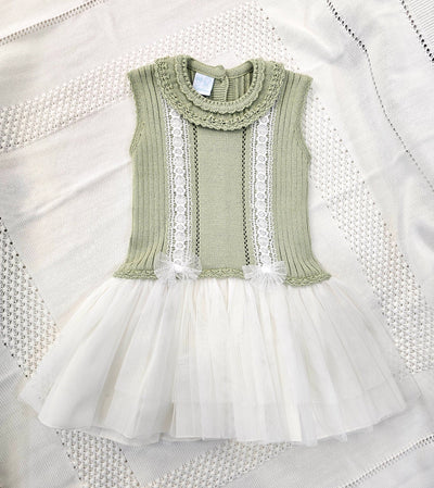 Knit & Lace Girls' Dress 🎀✨