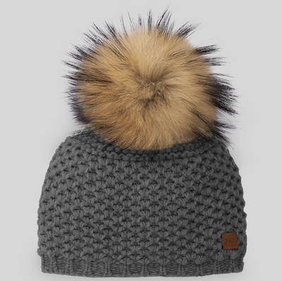 Wool Knitted Pom Pom Hat