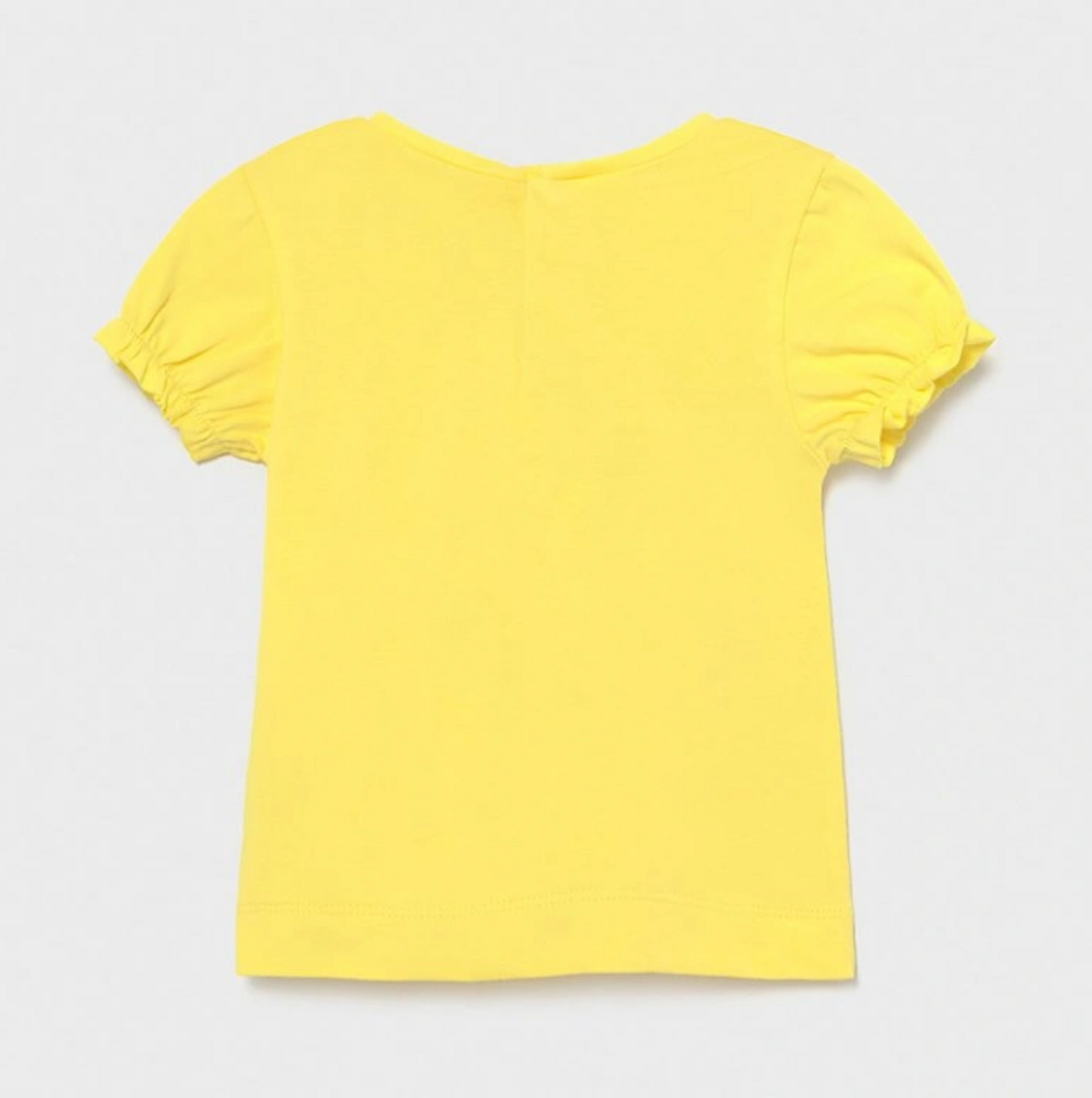 Cotton Baby Girl's T-shirt in Yellow with Print