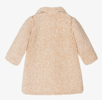 Light Beige Teddy Fleece Girl's Coat