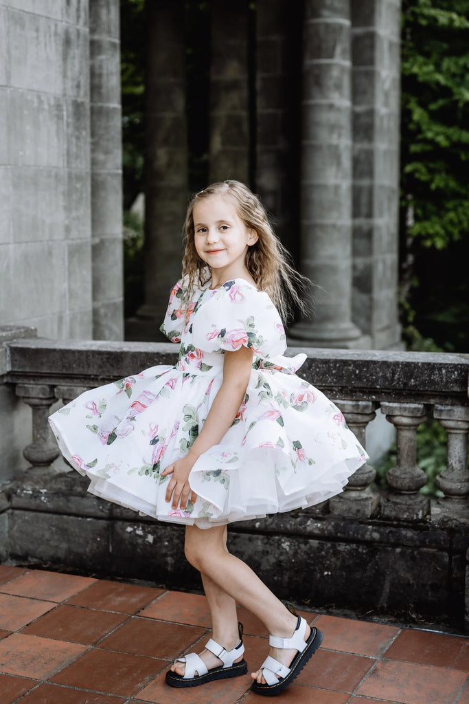 Organza Printed Floral Dress 12Y