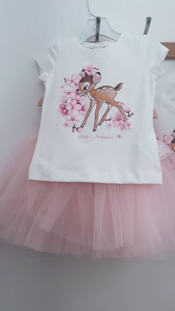 Disney Bambi Blossom Girls T-Shirt in White Color