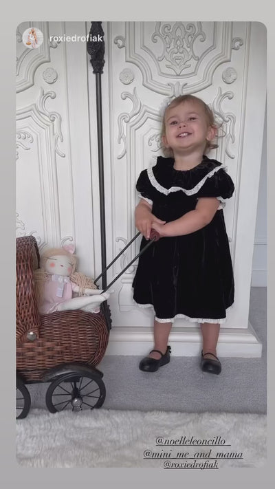 Amelia Velvet Black Dress