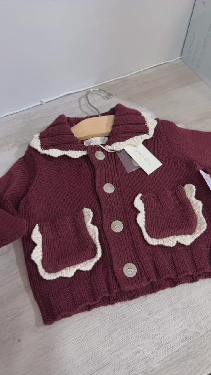 Girls Collared Cardigan by Rylee and Cru