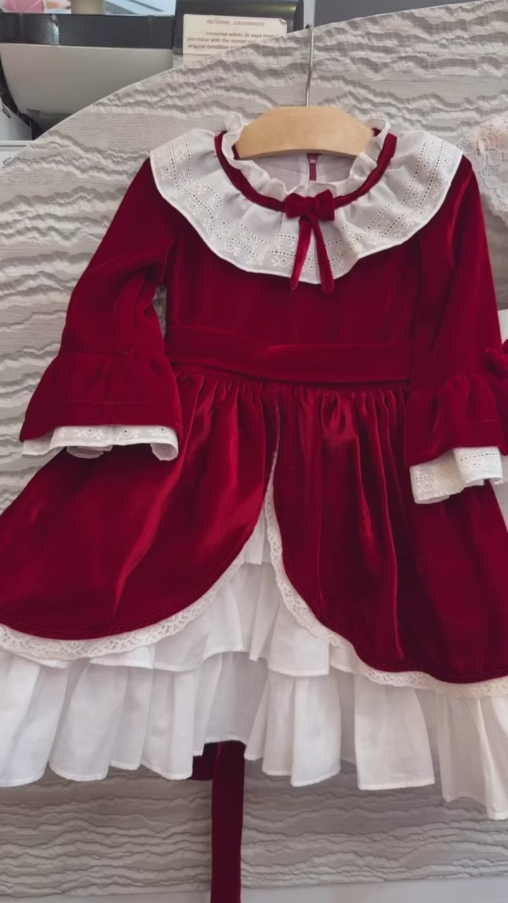 Scarlet Velvet Holiday Dress