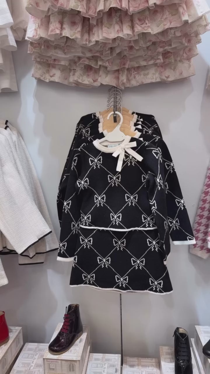 Girls Knitted 2-Piece Set Sweater and Skirt by Abel and Lula