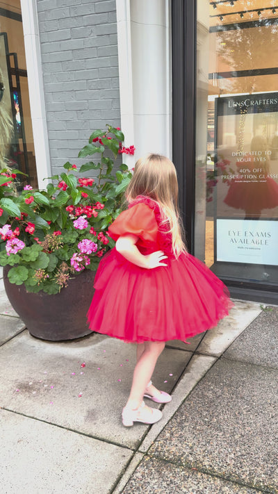 Flower Girl Dress – Red Enchantment