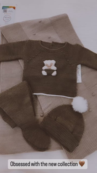 Teddy Bear Snuggle Brown 3-piece Set