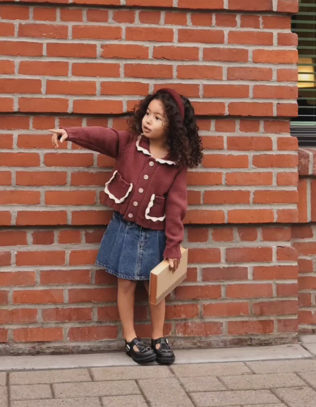 Girls Collared Cardigan by Rylee and Cru