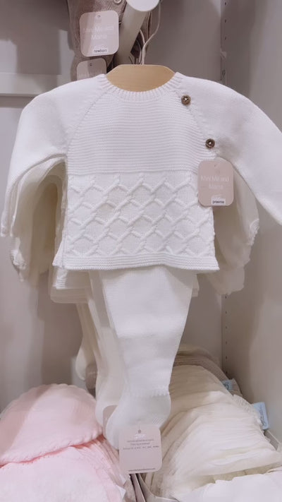 Timeless Cozy 3-Piece Knit Set in White Color