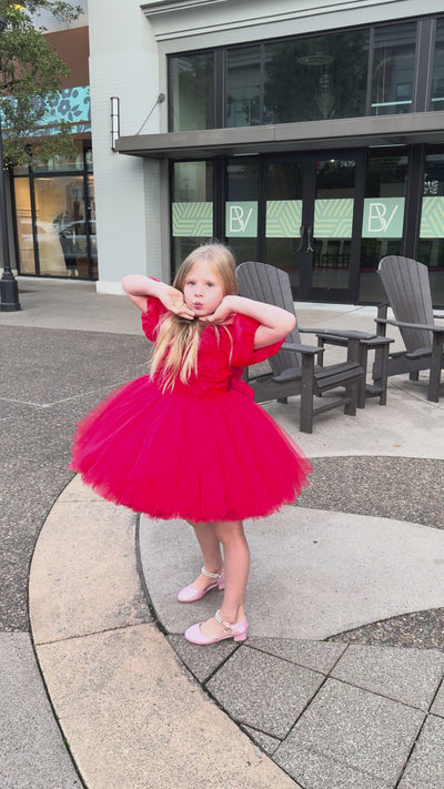 Flower Girl Dress – Red Enchantment