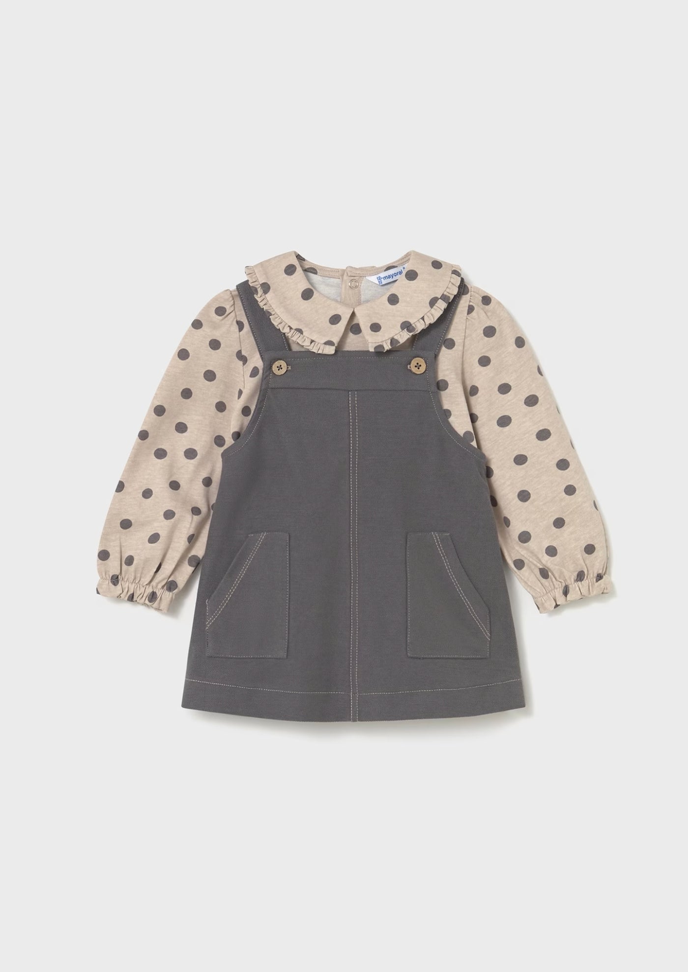 Baby Girls Overall Dress and T-Shirt Set