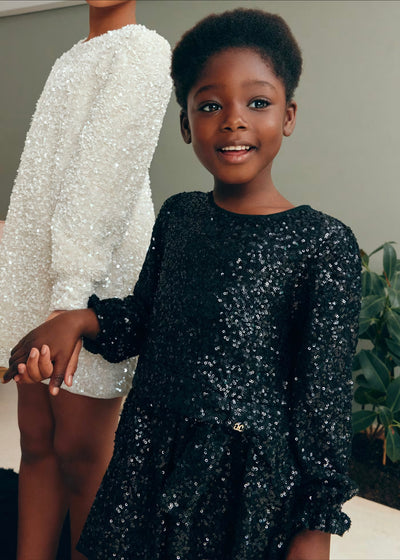 Black Sequin Dress by Abel and Lula