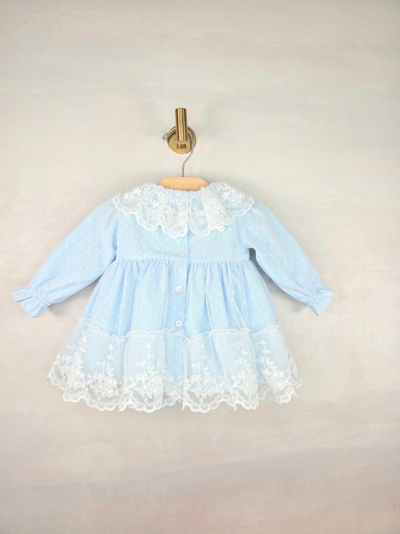Whimsical Lace Elegance Light Blue Dress 6 Months Whimsical Lace Elegance Light Blue Dress 6 Months