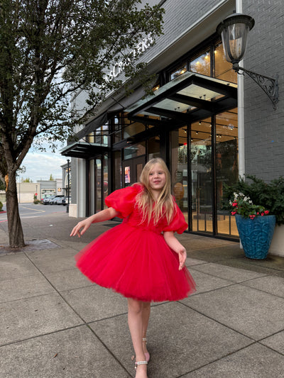 Flower Girl Dress – Red Enchantment