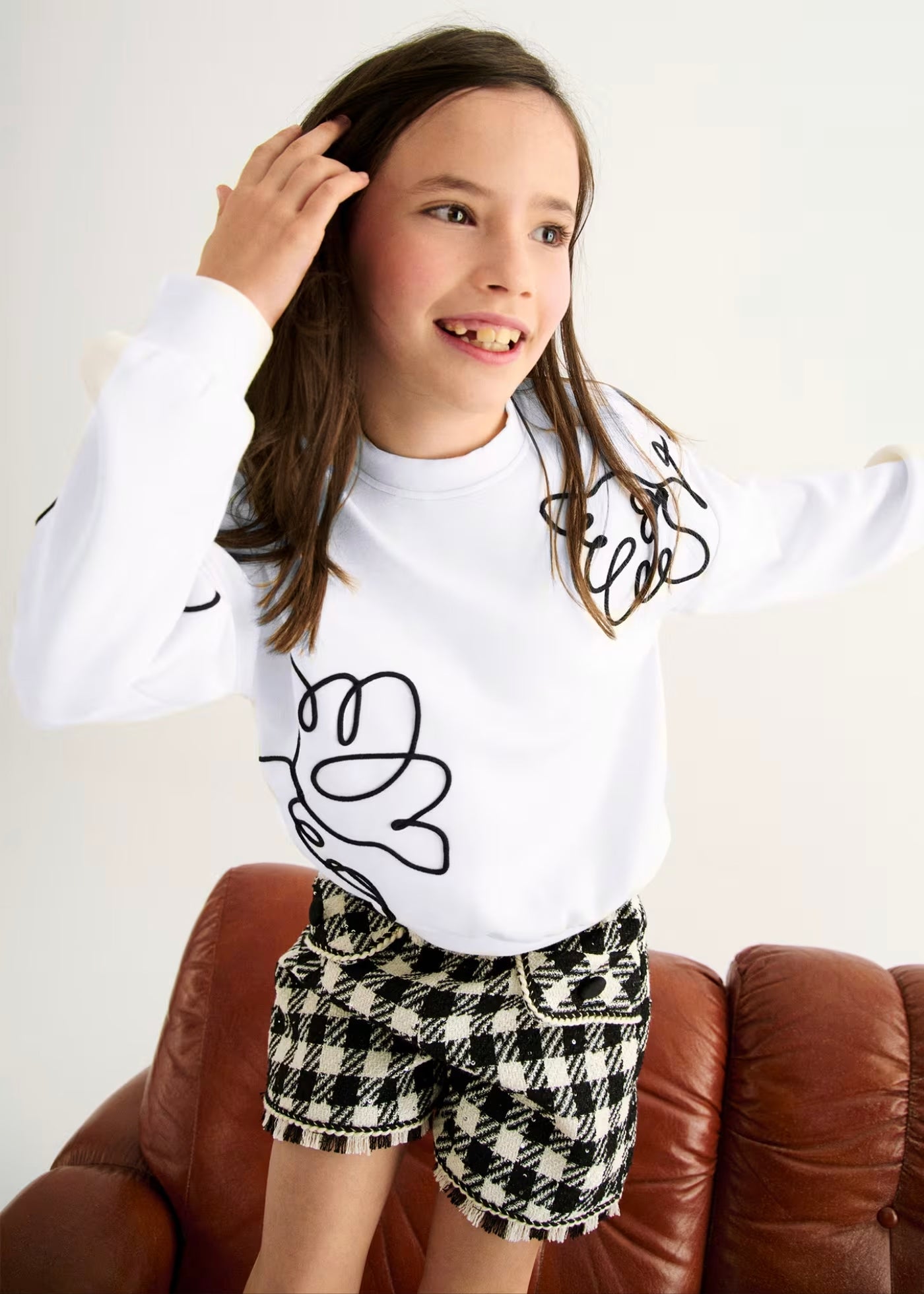 Girl Embroidered Sweatshirt – Abel & Lula