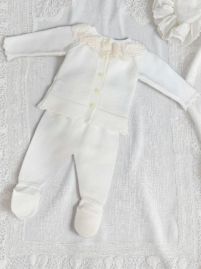 Baby Girls Ivory Two-Piece Knitted Set
