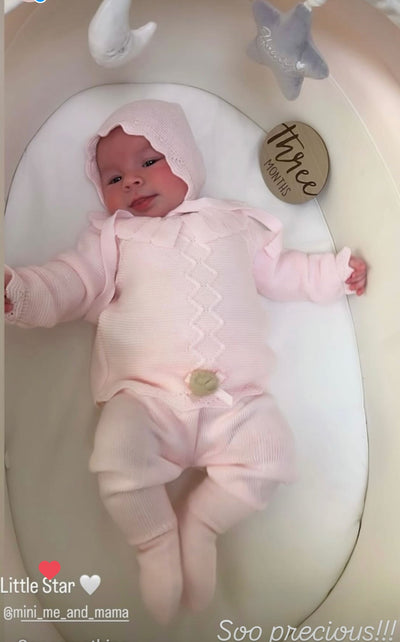 Graceful Baby Girl Light Pink Knitwear 3-piece Set