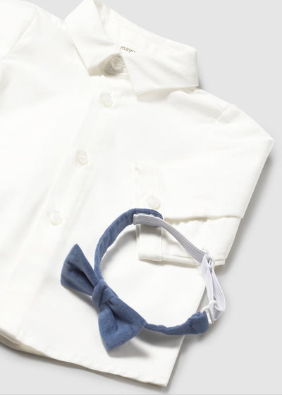Newborn Boy Shirt with Bow Tie (Mayoral)