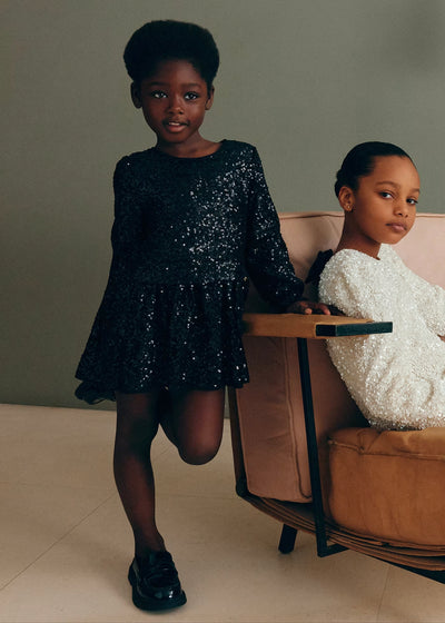 Black Sequin Dress by Abel and Lula
