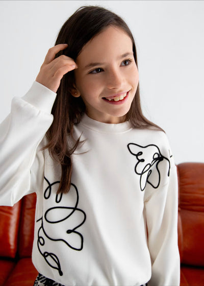 Girl Embroidered Sweatshirt – Abel & Lula