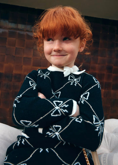 Girls Knitted 2-Piece Set Sweater and Skirt by Abel and Lula