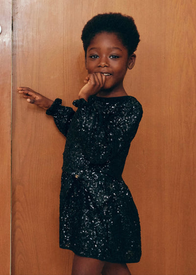 Black Sequin Dress by Abel and Lula